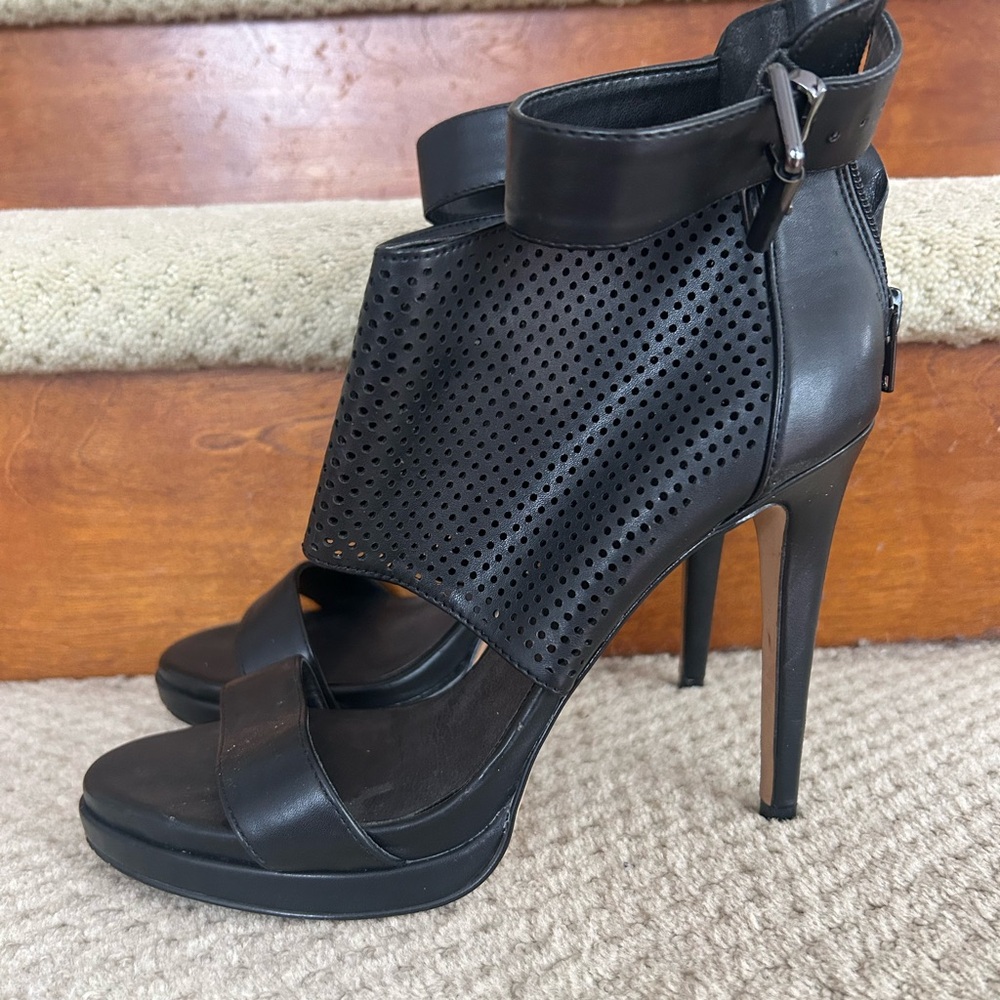 Aldo Black Perforated Heels